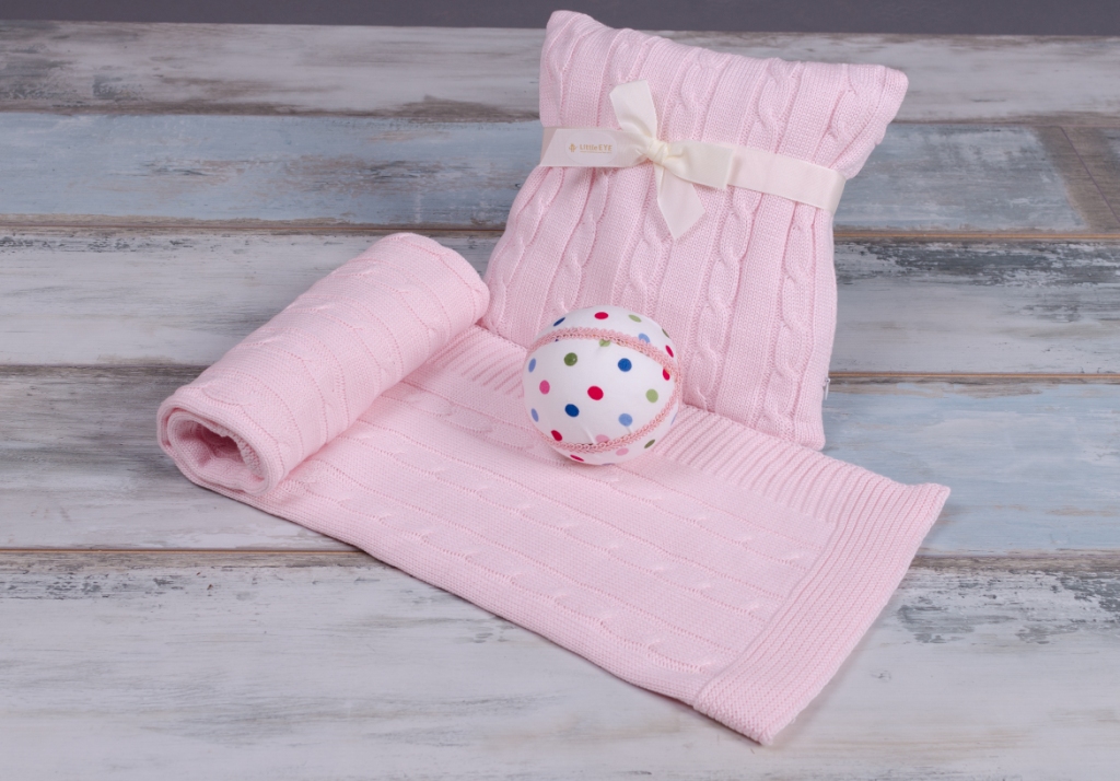 Tenká deka a vankúšik „Vrkoč“, OEKO-TEX®, pre dievčatko, rôzne farby